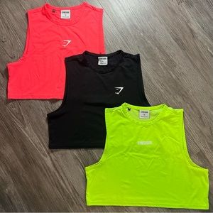 Gymshark crop tanks (3 colors)